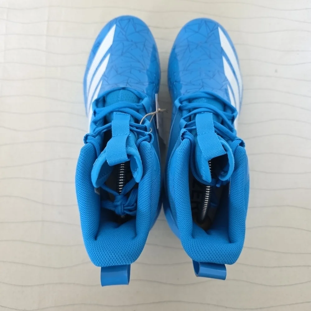 Adidas Mens ADIZERO Chaos Football Cleats Blue/White Shoes IF9718 Size 8.5 NEW